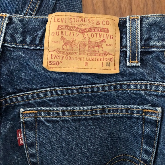 Vintage Levi’s 550 high waist “mom jeans” - dark wash, red tab 80s vintage ❤️💙 - Picture 6 of 14